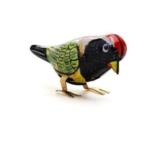Tin Treasures - Wind Up Pecking Bird (Green)