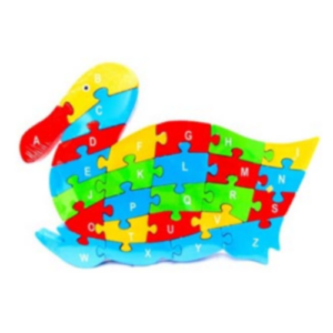 Lucky Tree - Wooden Jigsaw - Alphabet and Number - Duck