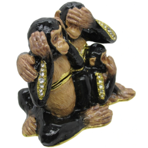 Trinket Box - Three Wise Monkeys