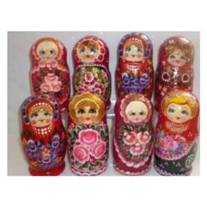 Russian Treasures - Babushka / Matryoshka - Artistic/Floral - 5 Piece Medium Set