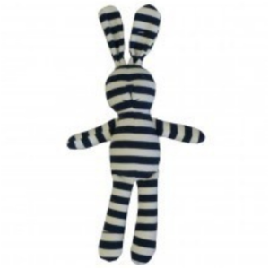 Soft Cotton Striped Jersey Bunny - Navy - Jethro