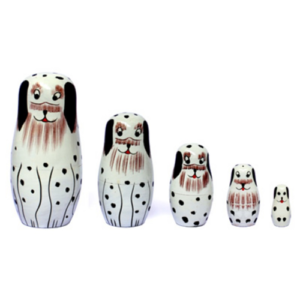 Russian Nesting Dolls - 5 Piece - Dog