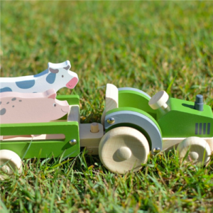 Kaper Kidz - Wooden Tractor with Farm Animals