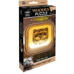 Puzzle Master  - Wooden Night Light - Wombat
