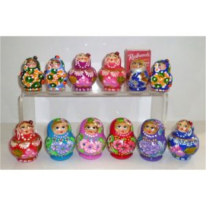 Russian Treasures - Babushka / Matryoshka - Mini Artistic / Floral - 5 Piece Medium Set