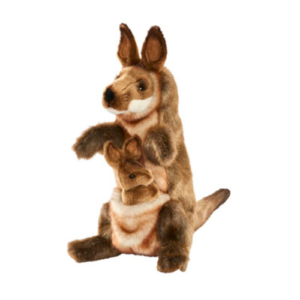 Hansa - Hand Puppet - Kangaroo and Joey