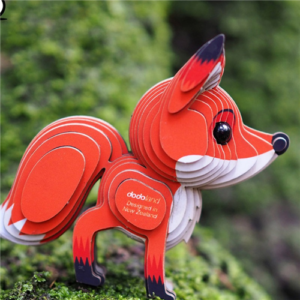 Eugy - 3D Cardboard Model - Red Fox