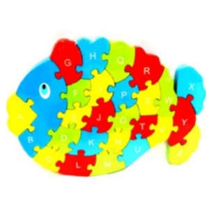Lucky Tree - Wooden Jigsaw - Alphabet and Number - Fish