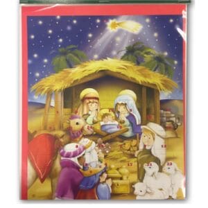 Gatto - Traditional Nativity Advent Calendar with Glitter