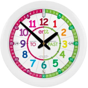 Easy Read Time Teacher - Wall Clock - Rainbow