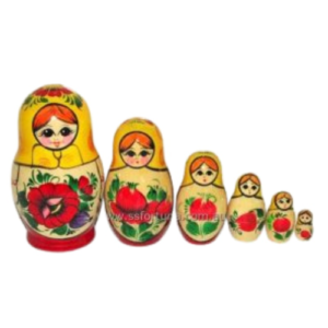 Russian Treasures - Babushka / Matryoshka - Kirov - 6 Piece Set