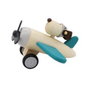 Kaper Kidz - Plane with Cute Dog Pilot - Green
