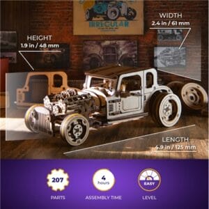 Ugears - Mechanical Model - Hot Rod - Furious Mouse