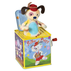 Schylling - Jack in the Box - Polka Puppy