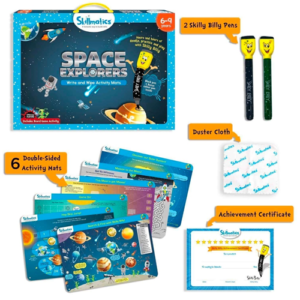 Skillmatics - Write and Wipe Activity Mats - Space Explorers
