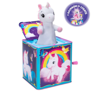Schylling - Jack in the Box - Unicorn Pop and Glow