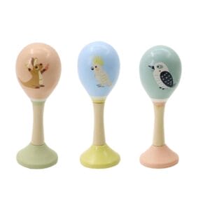 Toyslink - Wooden Baby Maracas - Australian Animals